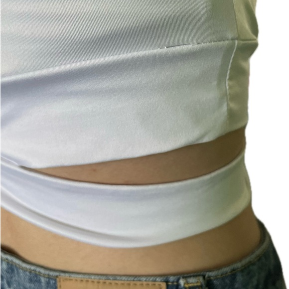 White long sleeve crop top - Picture 4 of 6